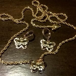 Multi Color Gold Butterfly Shape Jewelry